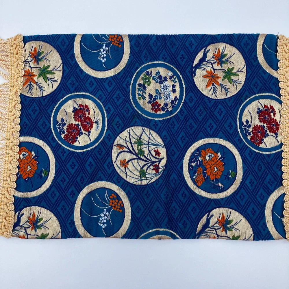 Vintage Japanese Uchishiki Buddhist Altar Cloth Kinran Gold Brocade Runner 14.5